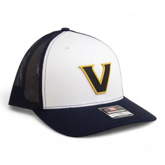 Vanderbilt Commodores Black 3D Snapback Trucker Hat- White/ Navy - Picture 1 of 3